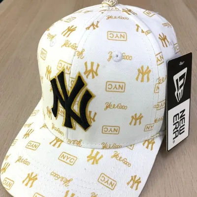 Men's N e w E r a Printed Cap (S-4)-Golden White	