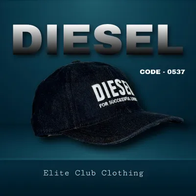 Men's D I E S E L Denim Cap (S-1)-Black	