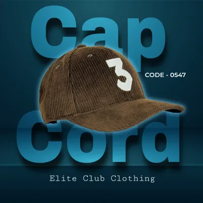 Men's Cord Cap (S-1)-Dark Brown	