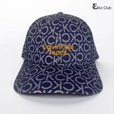 Men's C K Printed Cap (S-4)-Navy Blue