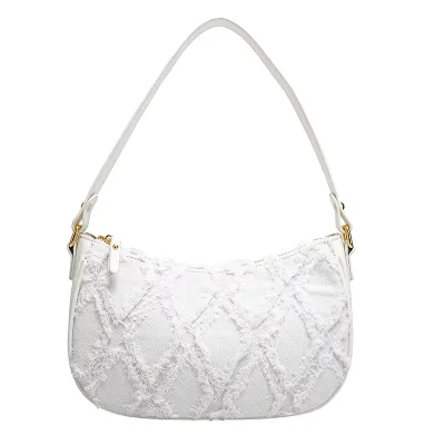 Retro Pu Denim Hobo Bag 