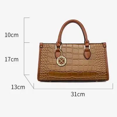 Alligator Print Leather Luxury Handbag