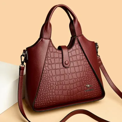 Crocodile Pattern Luxury Handbag