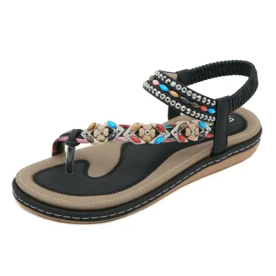 Rhinestones Comfortable Flat Sandals