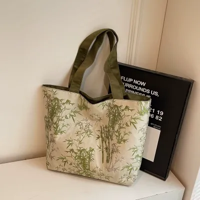 Bamboo Pattern Tote Bag 