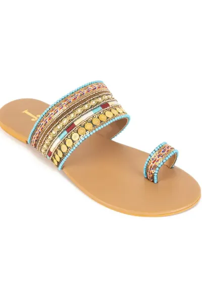 Indian Pakistani Rajasthani Afgani Multi Color Slippers Sandals | eBay