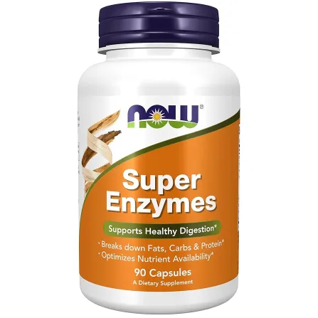 NOW Foods Super Enzymes Supports Healthy Digestion 90 Capsules