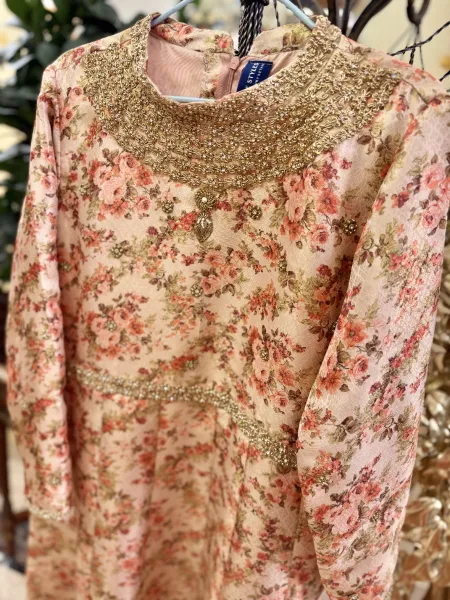 Vintage-inspired Floral Gown