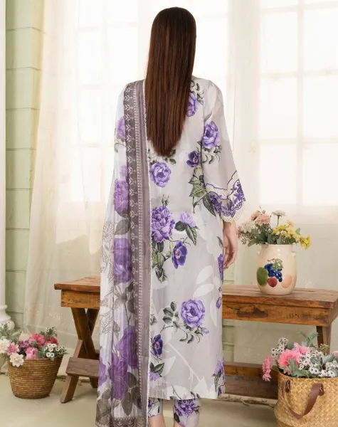 Pakistani Original Sahibas by mirza Lawn Embroidered Stitched 3Pcs  