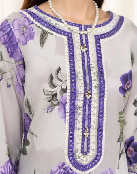 Pakistani Original Sahibas by mirza Lawn Embroidered Stitched 3Pcs  