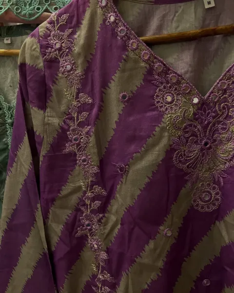 Original Pakistani Pure Lawn luxury embroidered and foilwork collection By Falaksapparel 