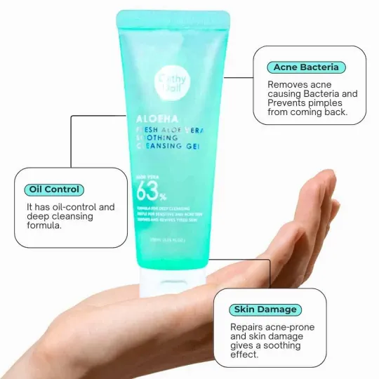 CATHY DOLL ALOEHA FRESH ALOE VERA SOOTHING CLEANSING GEL - 120ML