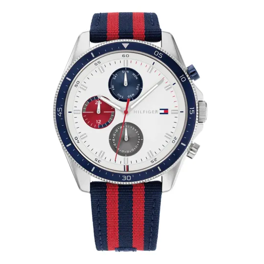 Tommy Hilfiger Parker White Dial Nylon Strap Watch