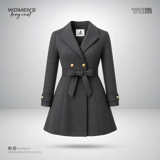 Woman Long Coat- Deep Gray