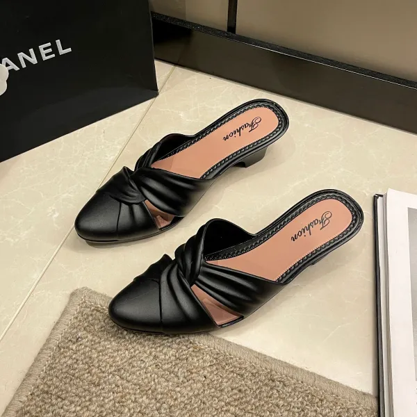 WOMEN'S SHOES HOLLOW LOW HEEL SANDALS