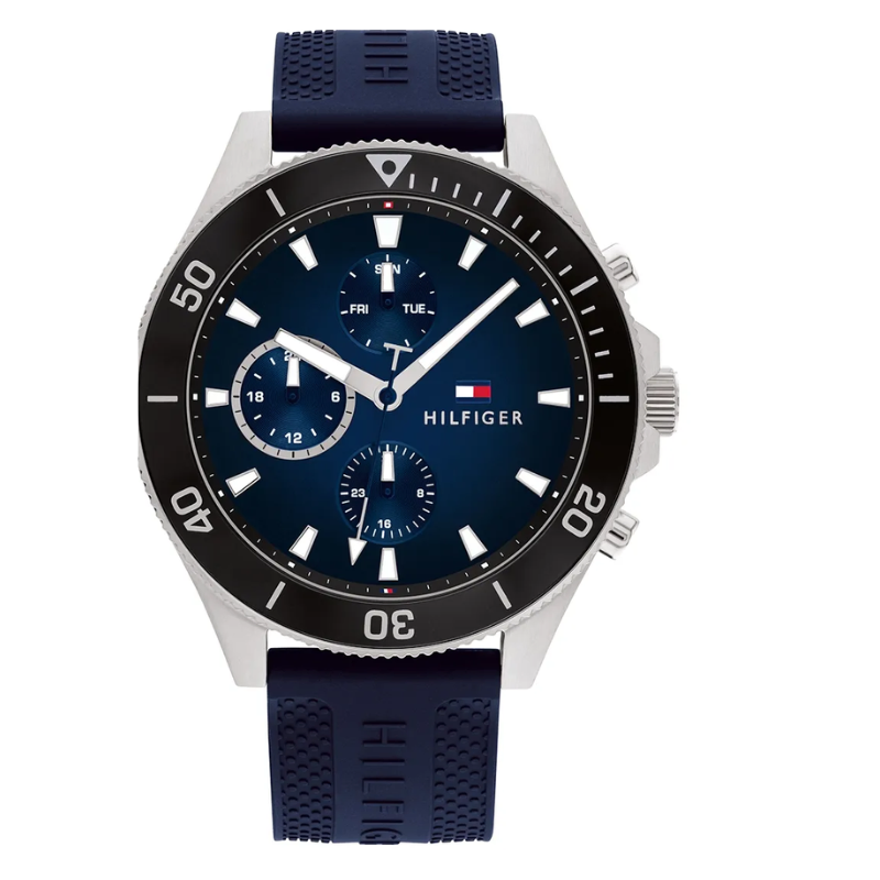 Tommy Hilfiger Men’s Quartz Blue Silicone Strap Blue Dial Watch - My Watch